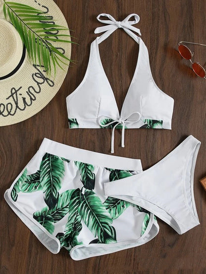 BPS 3 SETS  Bikini With Shorts Fashion Summer Beach Swimsuit