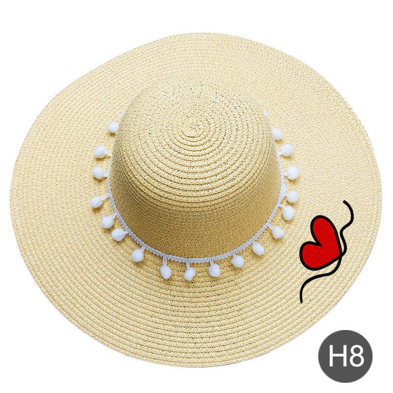 BPS Fashion Personalized Custom Embroidery Beach Hat Your Name Text Logo Women Sun Hat Palm Straw Hat