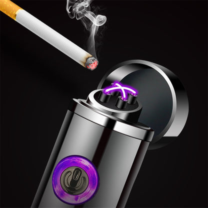 BPS Electric Metal Lighters Smoking Windproof Dual Plasma Rechargeable USB