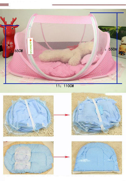 BPS Foldable  Baby Bed Net With Pillow Net 2pieces Set