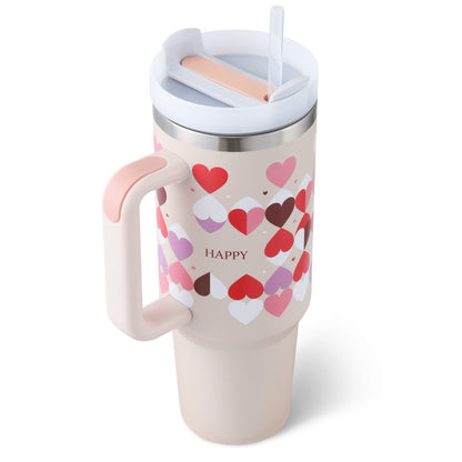 BPS 40  Steel Spill Proof Vacuum Coffee Cup Tumbler With Lid Tapered Mug Gifts For Valentine Lover Suitable For Car Gym Office Travel