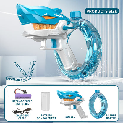 BPS New Shark Electric Water Gun Toys Fully Automatic Continuous Fire Water Gun Large Capacity