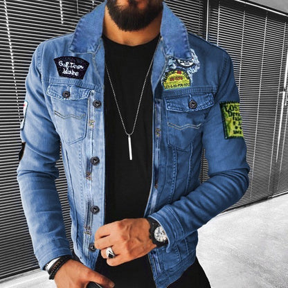 BPS STYLISH Lamb Wool Thickening Denim Jacket