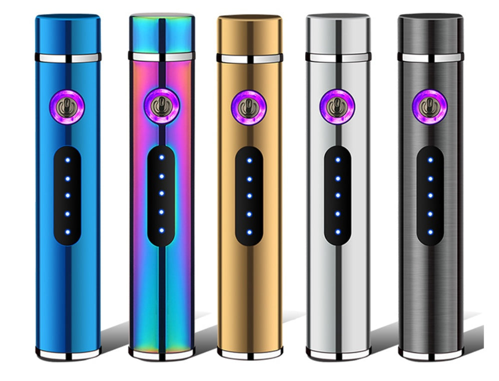 BPS Electric Metal Lighters Smoking Windproof Dual Plasma Rechargeable USB