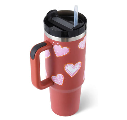 BPS 40  Steel Spill Proof Vacuum Coffee Cup Tumbler With Lid Tapered Mug Gifts For Valentine Lover Suitable For Car Gym Office Travel