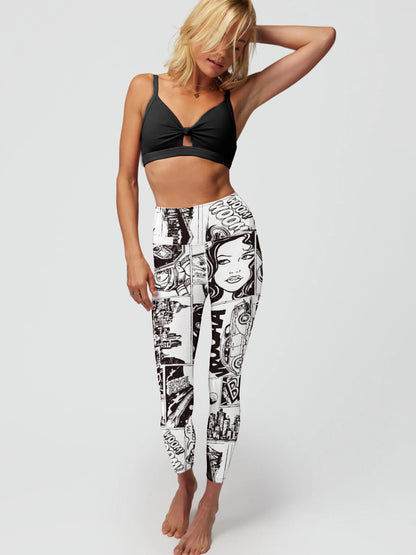 BPS Print Yoga Pants Women's Exercise