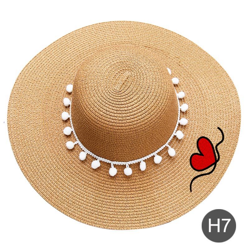 BPS Fashion Personalized Custom Embroidery Beach Hat Your Name Text Logo Women Sun Hat Palm Straw Hat