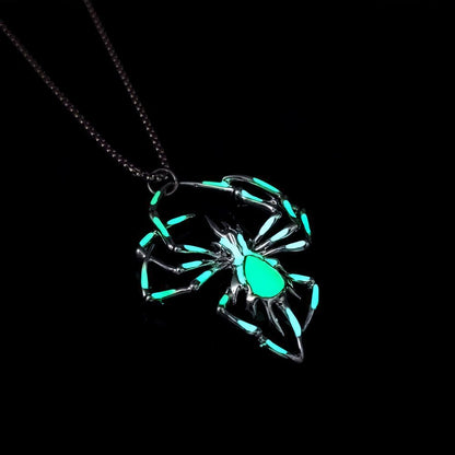 BPS  fashion Halloween Creative Stereo Luminous Spider Necklace Jewerly Glowing Night  Glow