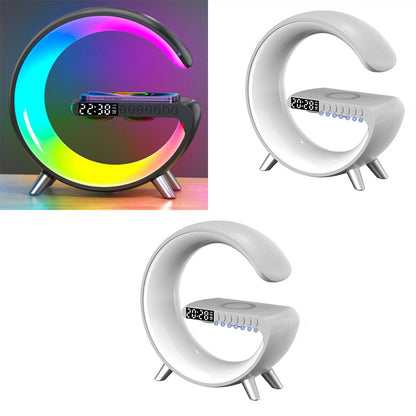 BPS New Intelligent G Shaped LED Lamp Bluetooth Speake Wireless Charger Atmosphere Lamp App Control For Bedroom Home Decor