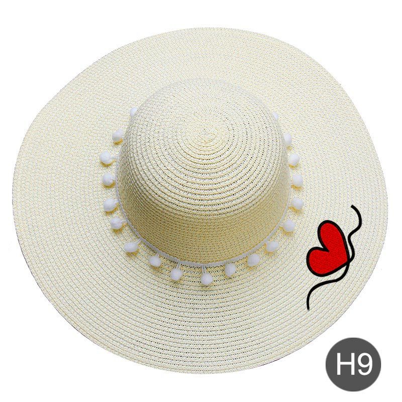 BPS Fashion Personalized Custom Embroidery Beach Hat Your Name Text Logo Women Sun Hat Palm Straw Hat