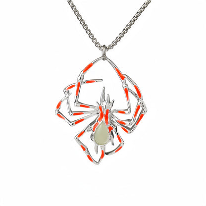 BPS  fashion Halloween Creative Stereo Luminous Spider Necklace Jewerly Glowing Night  Glow