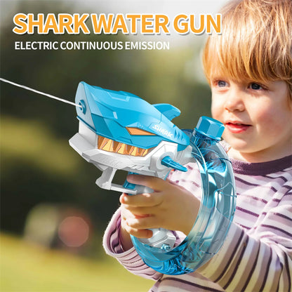 BPS New Shark Electric Water Gun Toys Fully Automatic Continuous Fire Water Gun Large Capacity