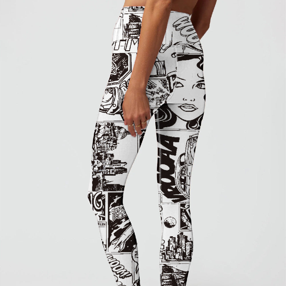 BPS Print Yoga Pants Women's Exercise