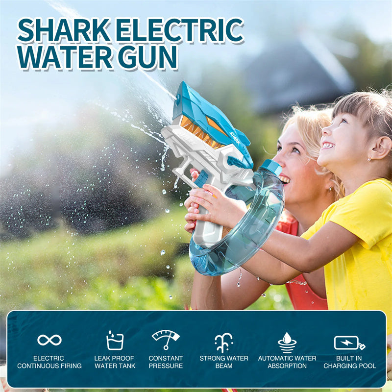 BPS New Shark Electric Water Gun Toys Fully Automatic Continuous Fire Water Gun Large Capacity